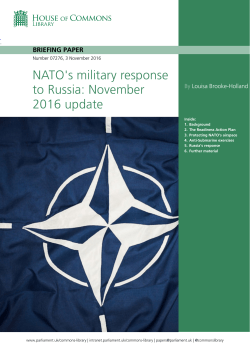 NATO`s military response to Russia: November