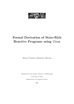 Formal Derivation of State-Rich Reactive Programs using Circus