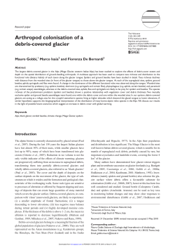 Arthropod colonisation of a debris-covered glacier