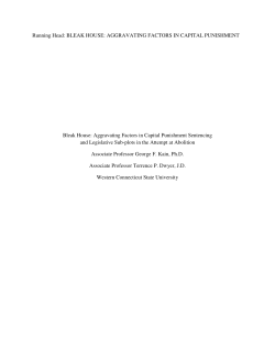 Bleak House: Aggravating Factors in Capital Punishment