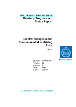 Spectral changes in the tom-tom related to striking force