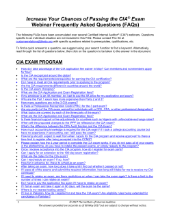 Increase Your Chances of Passing the CIA&reg; Exam Webinar
