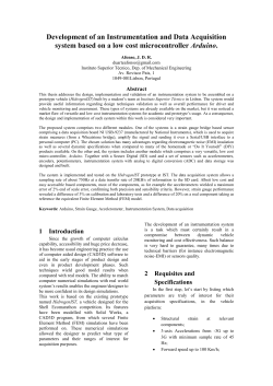 Development of an Instrumentation and Data