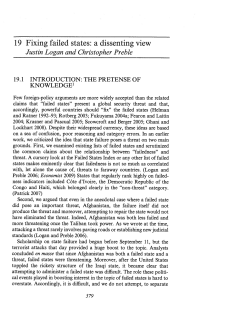 19 Fixing failed states: a dissenting view