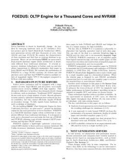 FOEDUS: OLTP Engine for a Thousand Cores