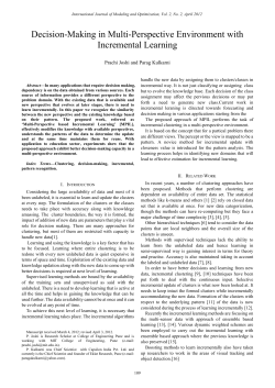 Decision-Making in Multi-Perspective Environment with Incremental