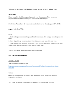 Mr. Swetz`s AP Biology Course for the 2016