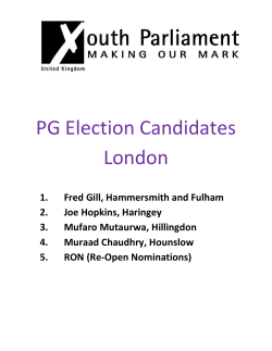 PG Election Candidates London