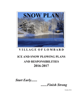 SNOW PLAN - Village of Lombard