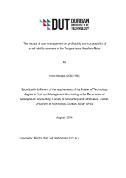 The impact of cash management on profitability and sustainability of