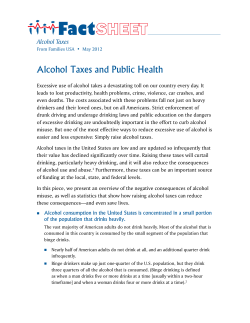 Alcohol Taxes and Public Health