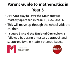 Parent Guide - Year 5