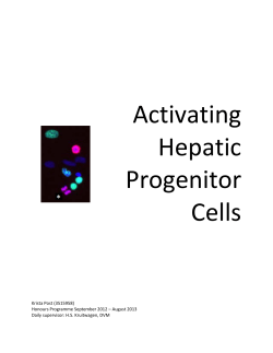 Activating Hepatic Progenitor Cells