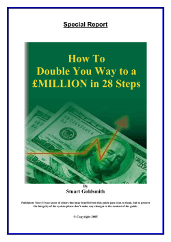 How To Double You Way to a &pound;MILLION in 28 Steps