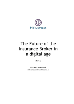 The Future of the Insurance Broker in a digital age