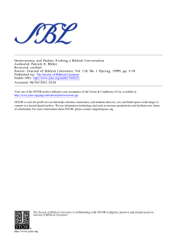 Deuteronomy and Psalms: Evoking a Biblical Conversation