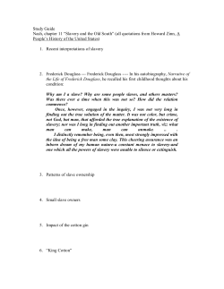 Study Guide Nash, chapter 11а&ldquo;Slavery and the Old South&rdquo;а(all