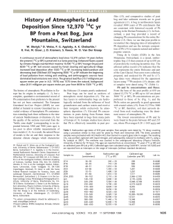 History of Atmospheric Lead Deposition Since 12,370 14C yr BP