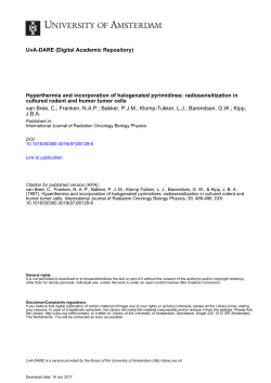 Hyperthermia and incorporation of halogenated - UvA-DARE