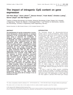 The impact of intragenic CpG content on gene expression