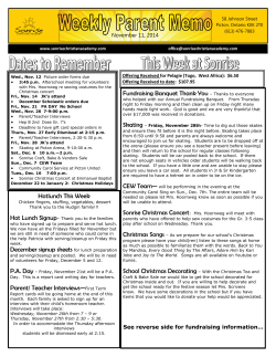 Hotlunch This Week December signup sheets for lunch preparation