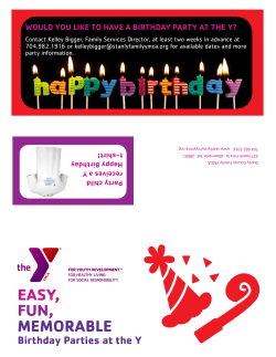 Birthday Parties - Stanly County Family YMCA