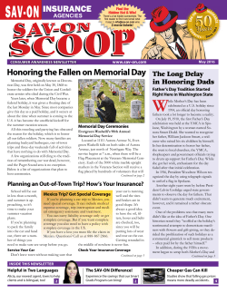 Honoring the Fallen on Memorial Day - SAV