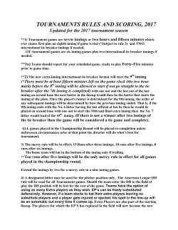 tournaments rules and scoring, 2017