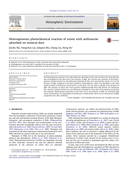 Heterogeneous photochemical reaction of ozone with anthracene