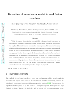 Formation of superheavy nuclei in cold fusion reactions