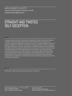 straight and twisted self-deception