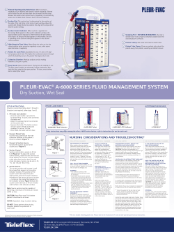 pleur-evac&reg; a-6000 series fluid management system