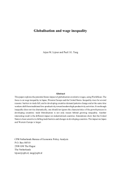 Globalisation and wage inequality