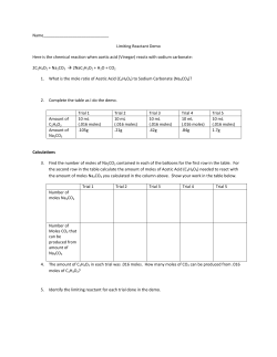 Limiting reactant notes from demo