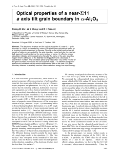 Optical properties of a near-Sigma-11 a axis tilt grain boundary in