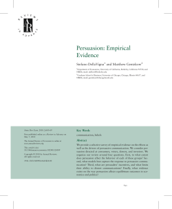 Persuasion: Empirical Evidence - University of California, Berkeley