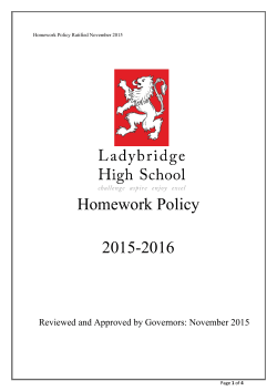 Homework Policy 2015-2016