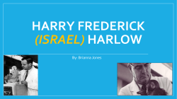 Harry (Israel) Harlow - University of Wisconsin