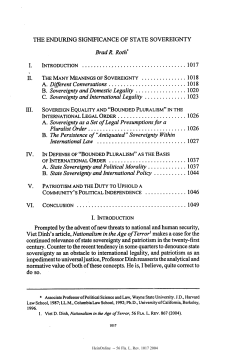 The Enduring Significance of State Sovereignty