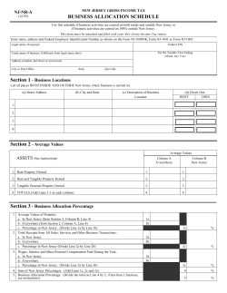 NJ-NR-A - Form and Intructions