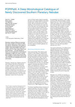 POPIPlaN: A Deep Morphological Catalogue of Newly Discovered