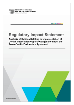 Regulatory Impact Statement