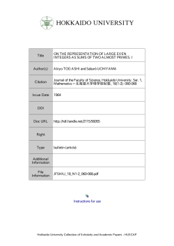 ON THE REPRESENTATION OF LARGE EVEN