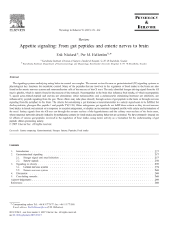 Appetite signaling: From gut peptides and enteric nerves to brain