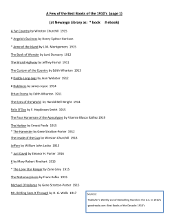 Books of the 1910s
