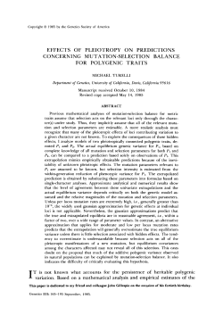 effects of pleiotropy on predictions for polygenic