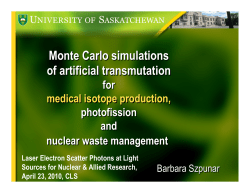 Monte-Carlo simulations of artificial transmutation for medical