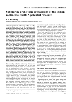 Submarine prehistoric archaeology of the Indian