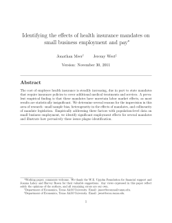 Identifying the effects of health insurance mandates on small