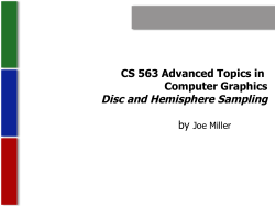 Disc and Hemisphere Sampling